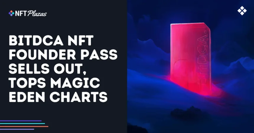 Bitdca NFT The Founder Pass is exhausted, Tops Magic Eden Chart