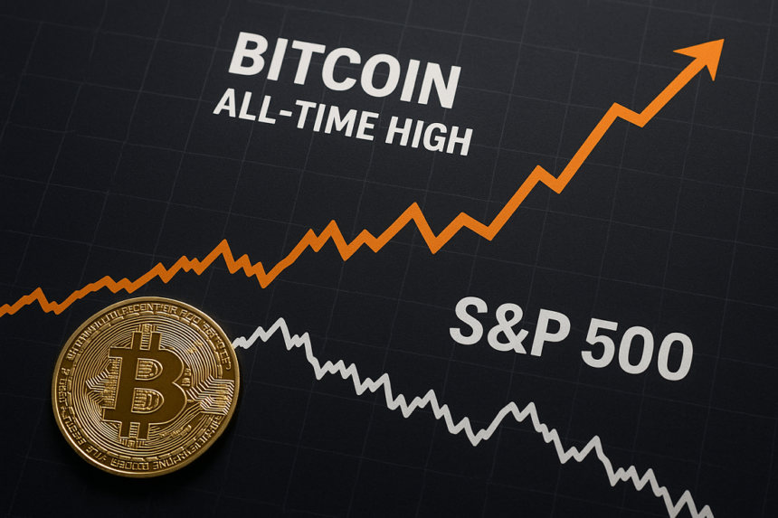 Bitcoin marked new historical maximum against S&P500