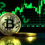 BTC con gráficos y signos de interrogación.