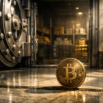 Pile of stablecoins spilling into a city storm drain as a trader checks a phone in the rain, symbolizing how a single crypto swap mistake can drain nearly all funds while trading bots capture the remaining value