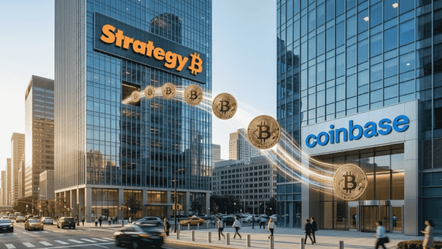 Strategy envió 400 bitcoins on Coinbase