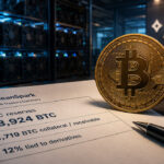 Rather than selling coins, Bitcoin miners use up to 12% of their treasury BTC as collateral